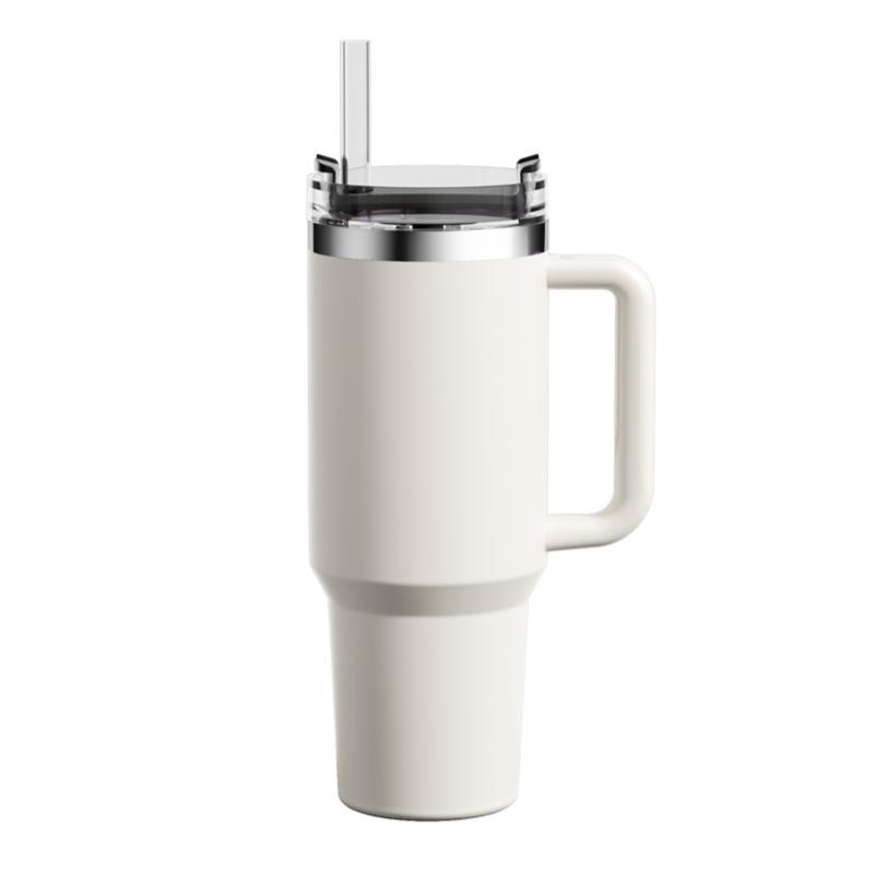 Cross-border Ice King Cup, 304 stainless steel cold and heat preservation coffee cup, large capacity 40oz car cup, double-drinking car cup Item Picture