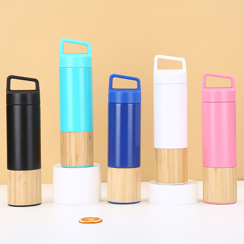 New bamboo shell insulated cup, spliced bamboo shell insulated cup, creative bamboo shell cup, portable hand-held bamboo cup full figure