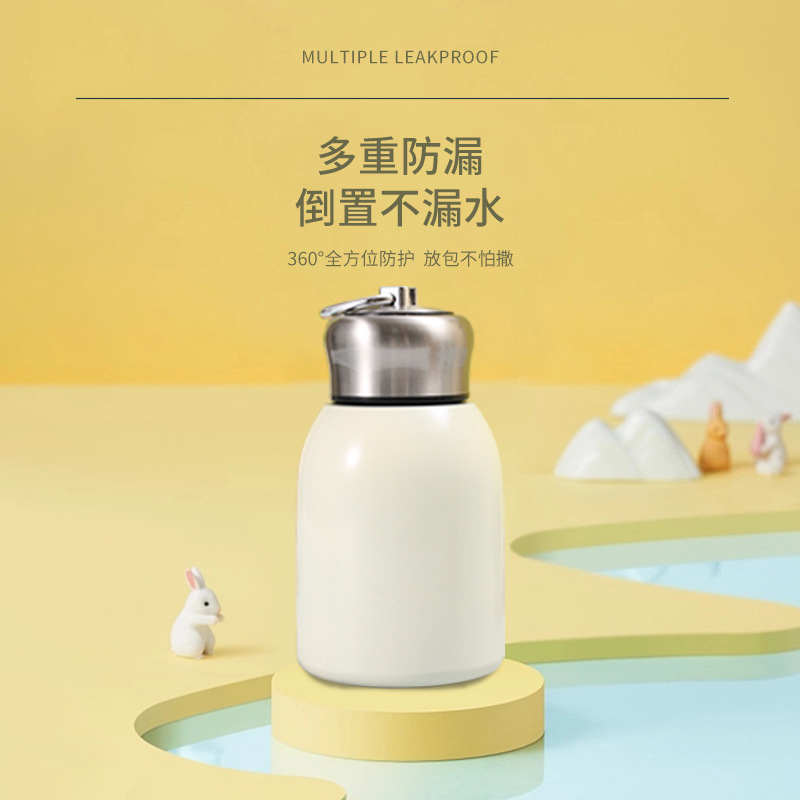 New 304 stainless steel insulated cup, vacuum double-layer mini chubby pocket cup, portable tea cup for car details Picture