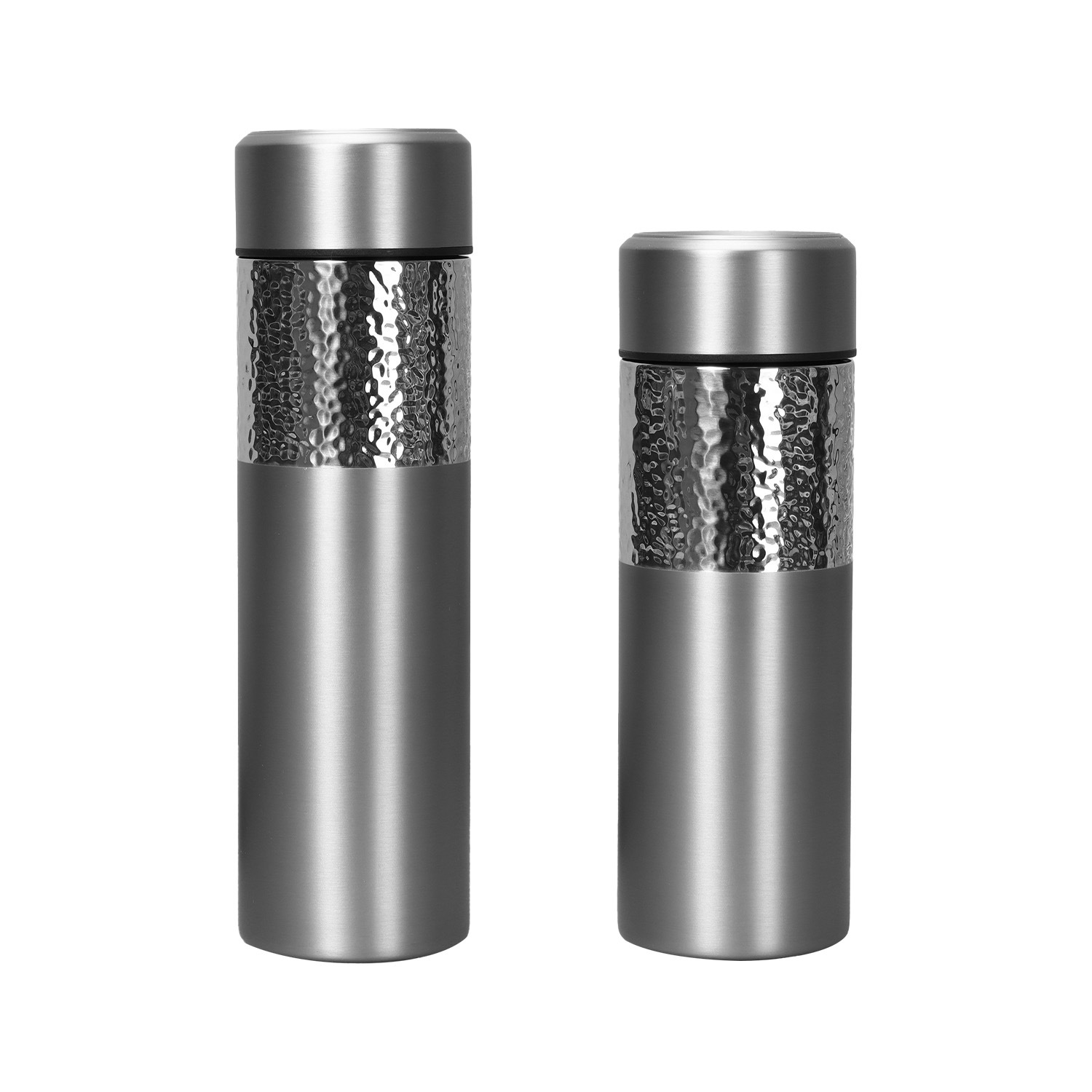 Cross-border mechanical texture insulated cup, men's tea and water separation portable design, hammer-textured process water cup, high appearance level tea brewing cup Item Picture