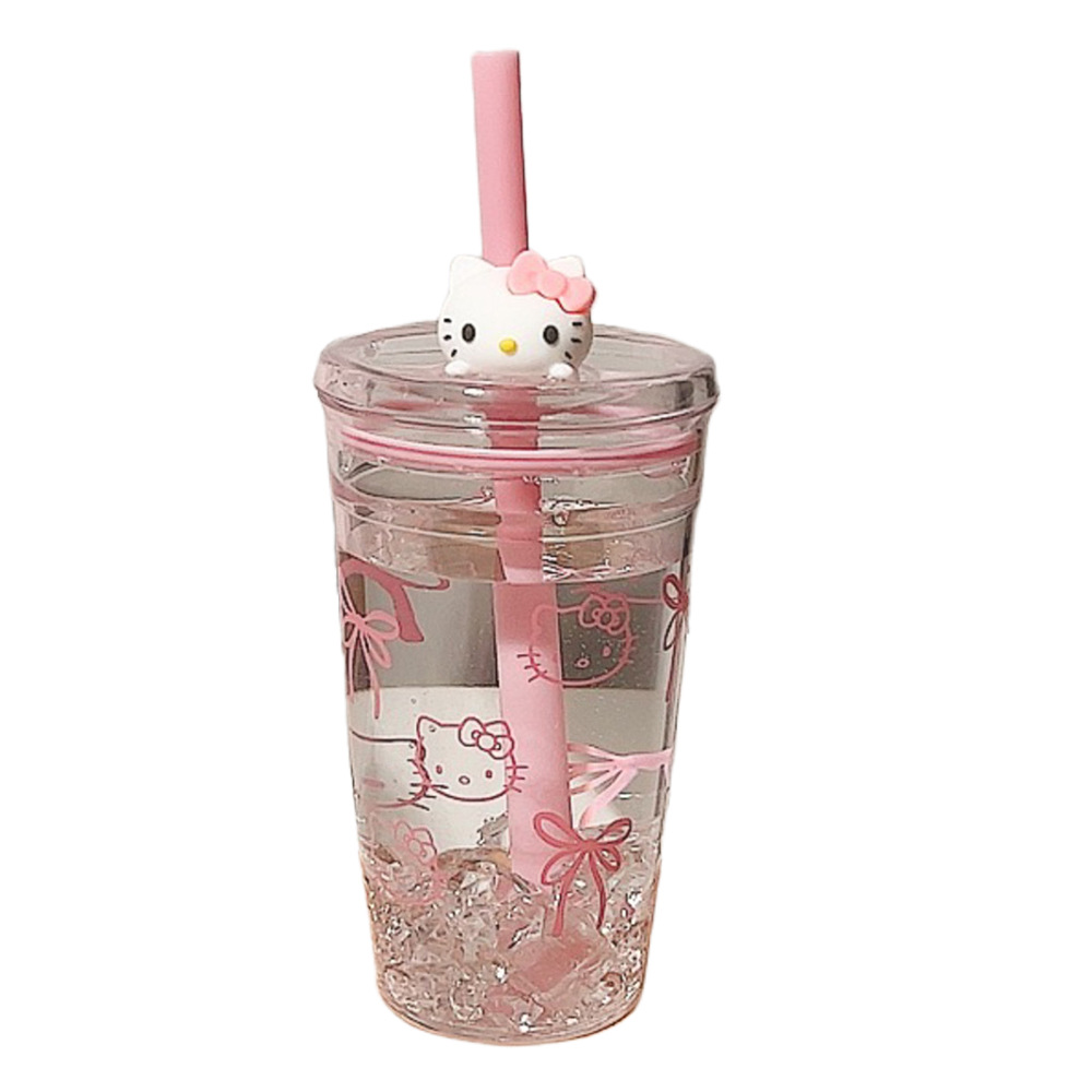Summer Straw 2025 Student Water Cup High Appearance Level Office Girls Large Capacity Portable High-temperature Resistant New Cup Item Picture