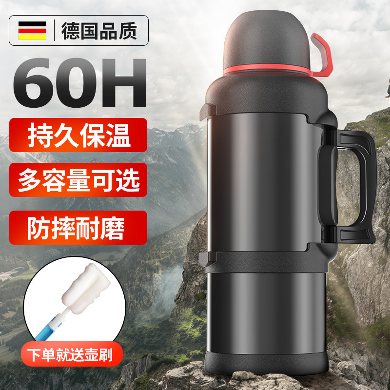 Wholesale 304 stainless steel vacuum insulated cups, large-capacity sports water bottles, outdoor travel water bottles, portable travel water bottles