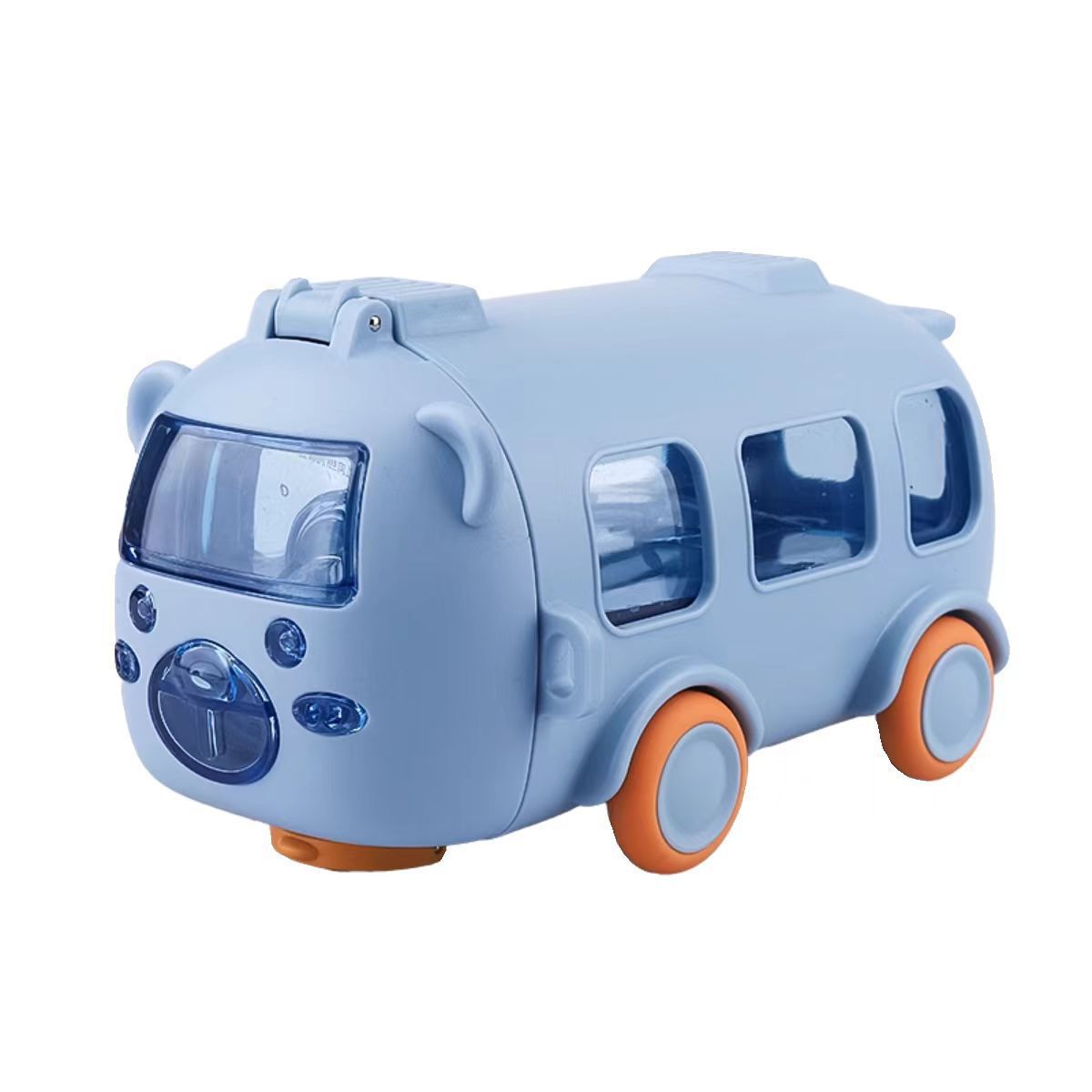Baby Bus Children's water cup, large-capacity with straw, student water cup, high appearance level, portable outdoor bouncy plastic cup Item Picture