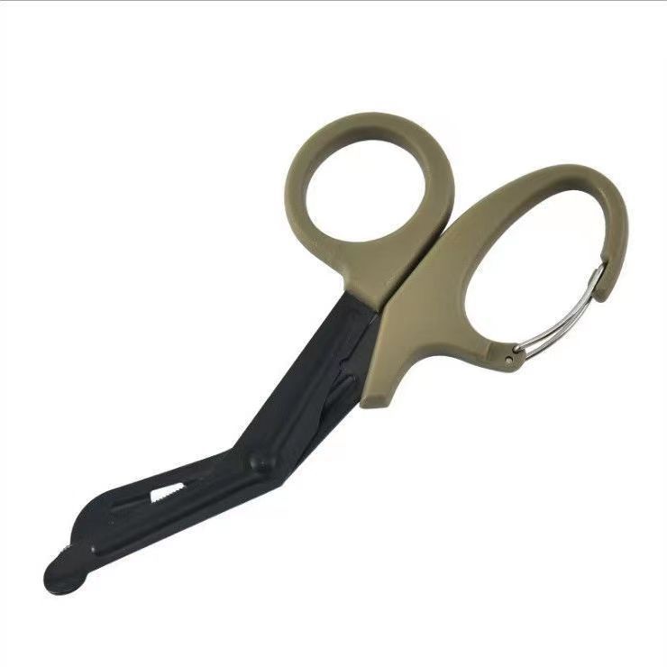 EDC military-grade EMT survival rescue scissors with fine teeth, medical first aid scissors, canvas scissors, outdoor supplies and tools undefined