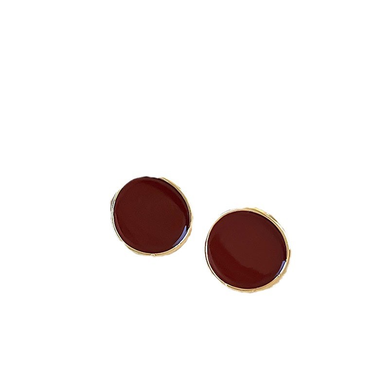 New Year red retro earrings for women, 2025 new style bestsellers, exquisite stud earrings, elegant and light luxury, festive earrings for the Spring Festival Item Picture