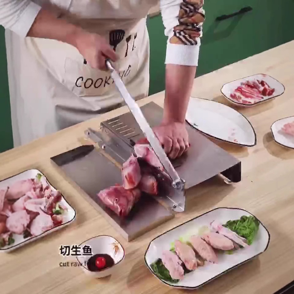 The guillotine is a household bone-cutting wonder, a household kitchen bone-cutting machine for cutting pork ribs and pork bones, and a multi-functional beef cutting set details Picture