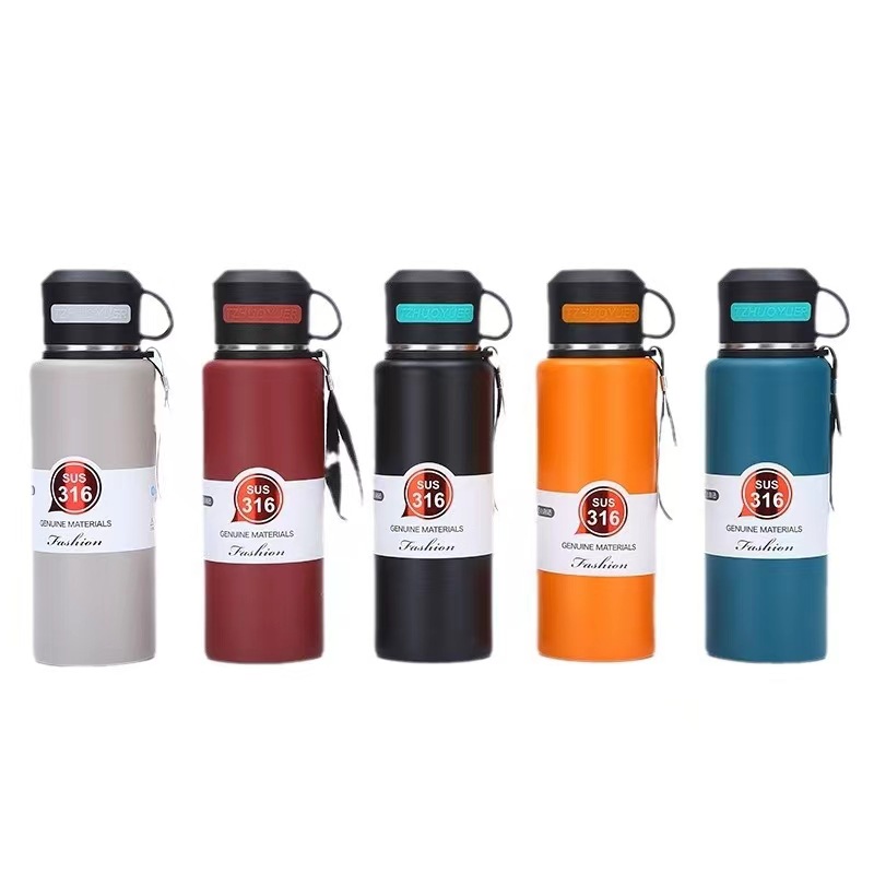 New handle strap 316 stainless steel insulated cup, large-capacity teapot for male and female students, portable outdoor car water cup Specification drawing