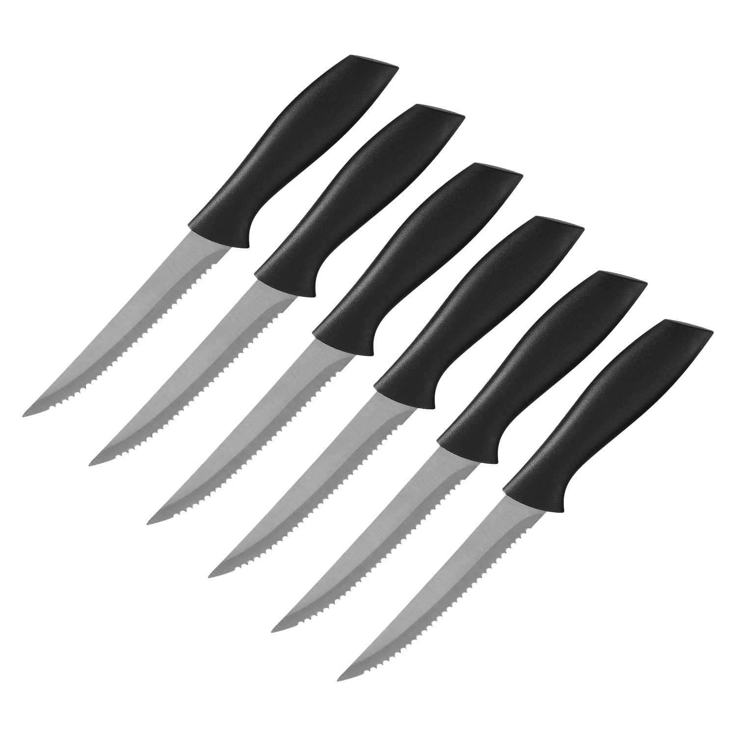 Original manufacturer's cross-border stainless steel steak serrated knife set, sharp household kitchen, Western cuisine knife, hotel steak knife Item Picture