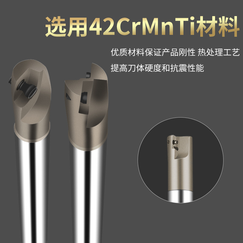 BAP400r CNC milling cutter holder 1604R0.8CNC machining vertical milling end plane extended anti-vibration right-angle flying cutter holder details Picture