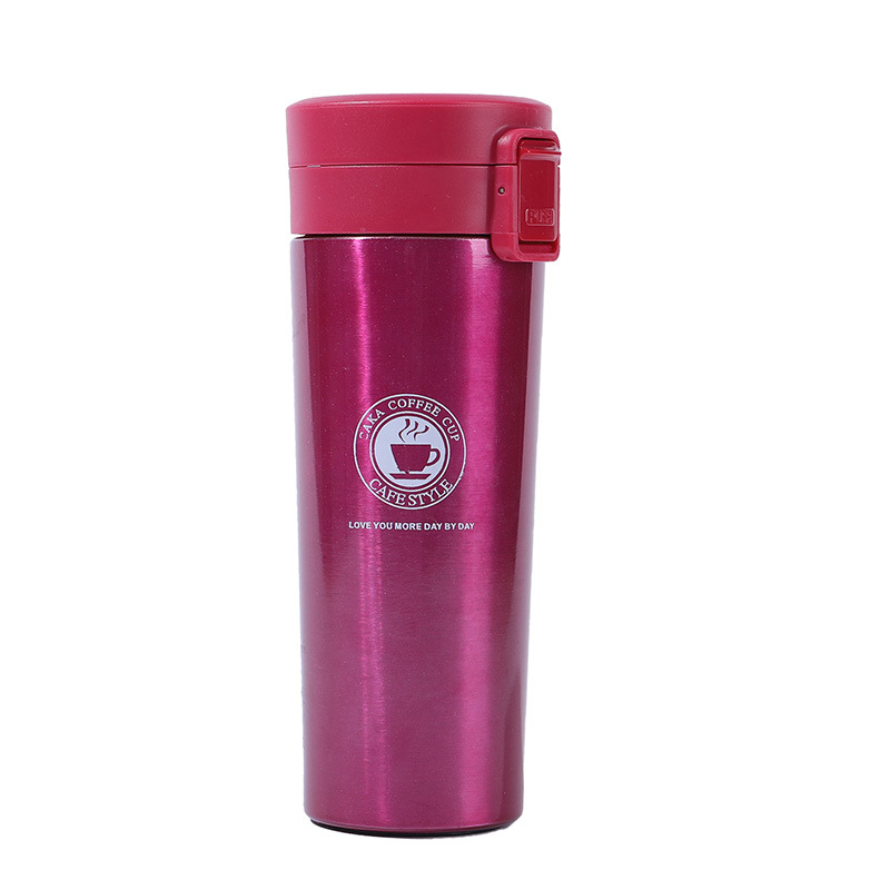 Large-diameter bouncing cup, stainless steel insulated cup, outdoor household portable water cup, simple gift, men's and women's coffee cup Item Picture