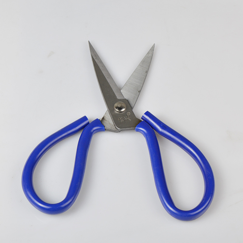 Household scissors, civilian scissors, black plastic handle, carbon steel stainless steel, kitchen scissors, kitchen fabric scissors details Picture