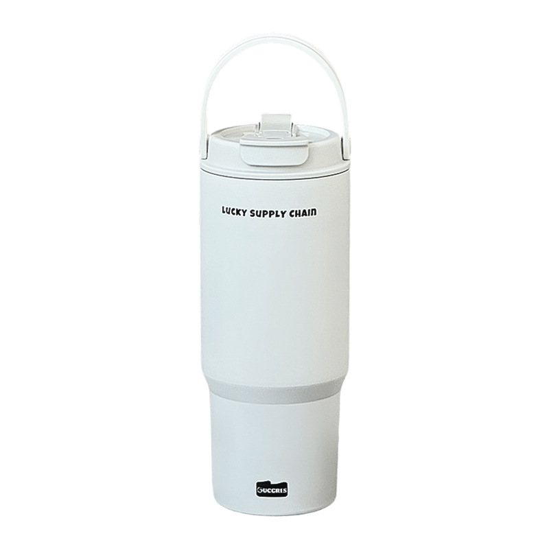 Customized group-buying hand-held ice cup, car insulated cup, stainless steel large-capacity straw water cup, high appearance level portable cup Item Picture
