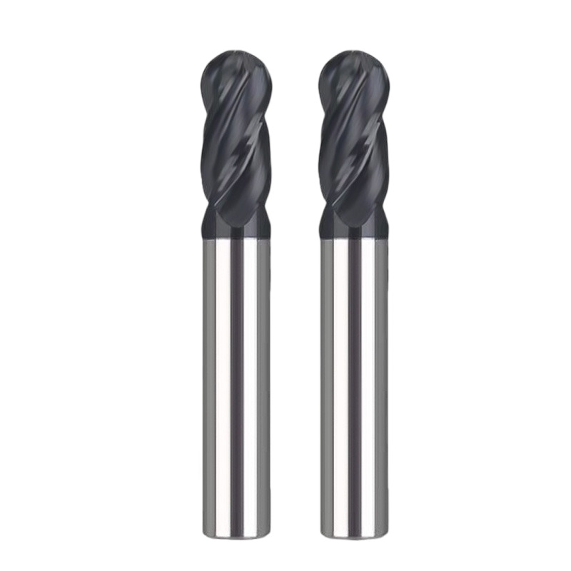 55-degree tungsten steel 4-edge British standard ball cutter cnc numerical control processing ball end mill, hard alloy nano-coated end mill Item Picture