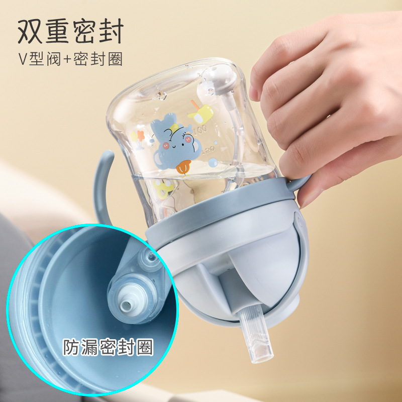 Children's water cup, cute cartoon plastic straw cup, primary school, kindergarten, baby, summer durable and portable water bottle Application Scenario
