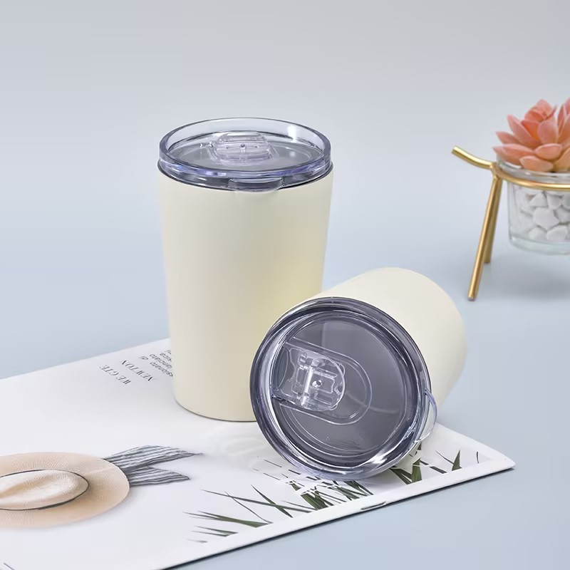 The new French minimalist off-white insulated cup is portable, durable and has a high appearance level. It is a water cup suitable for both men and women to drink water Specification drawing
