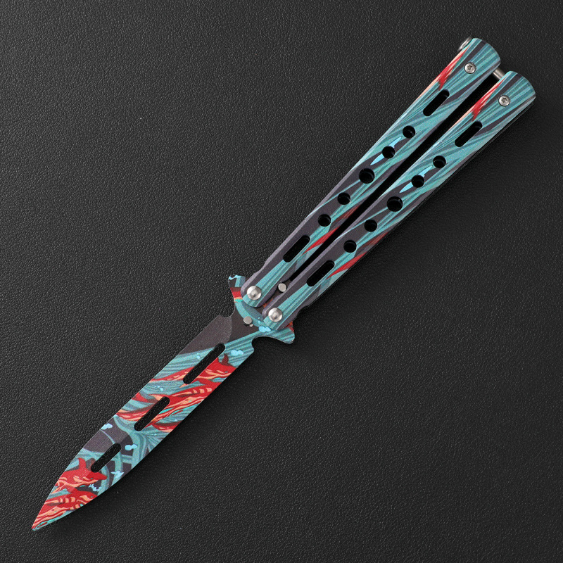 Butterfly Blade CSGO Butterfly Blade, unedged all-steel Butterfly Blade, Swing blade, folding blade, Butterfly Blade trainer, practice blade undefined