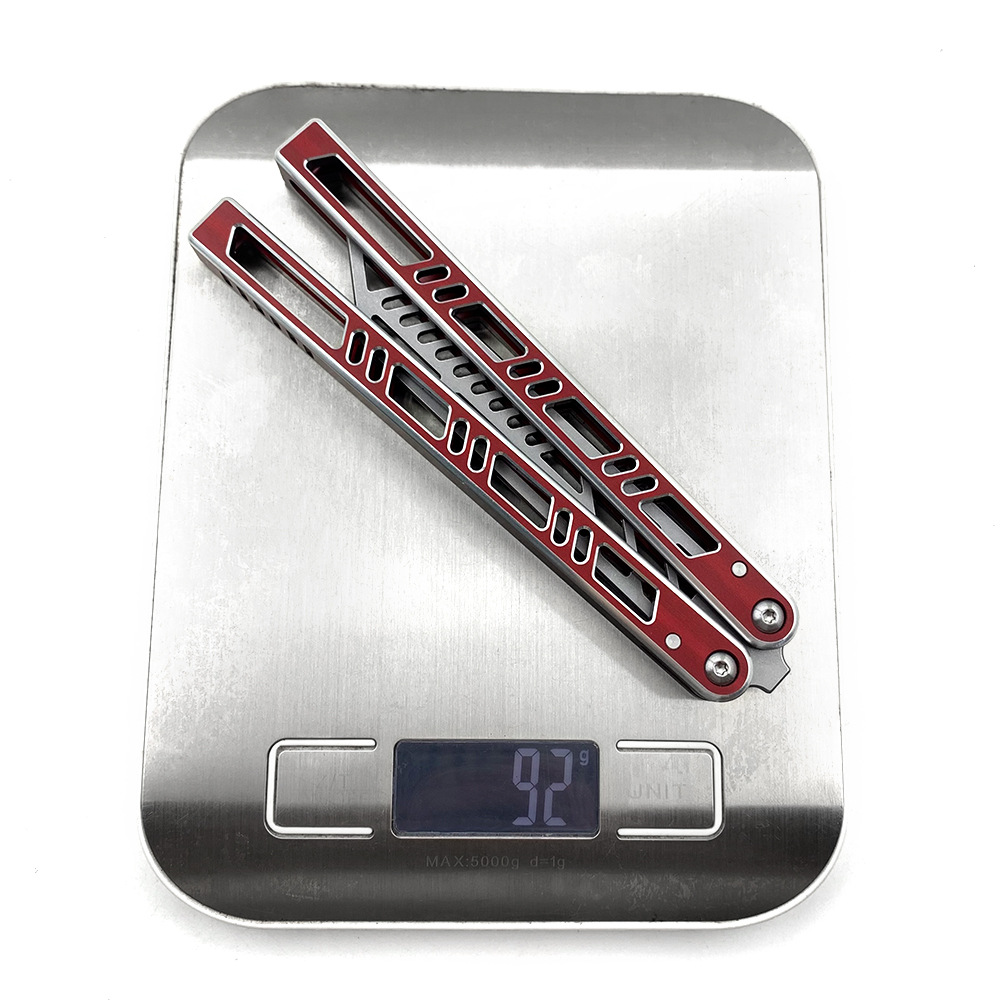 SF Megalodong Butterfly Knife two-color uncut practice Freestyle training balisong Item Picture