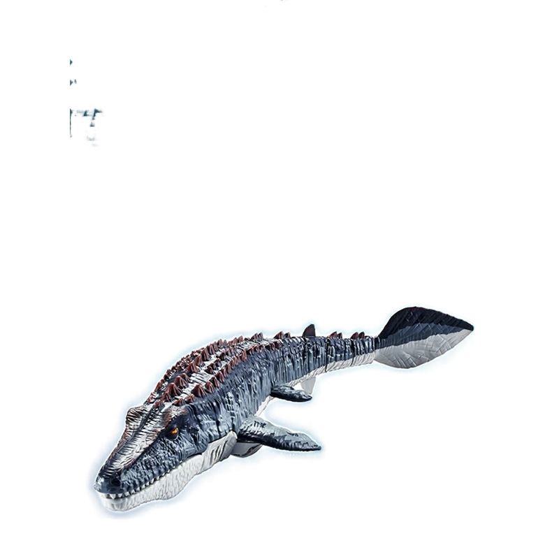 Remote-controlled mosasaur dinosaur electric, water-able, real blue dragon can sway, swim and spray water, children's toy for boys Item Picture