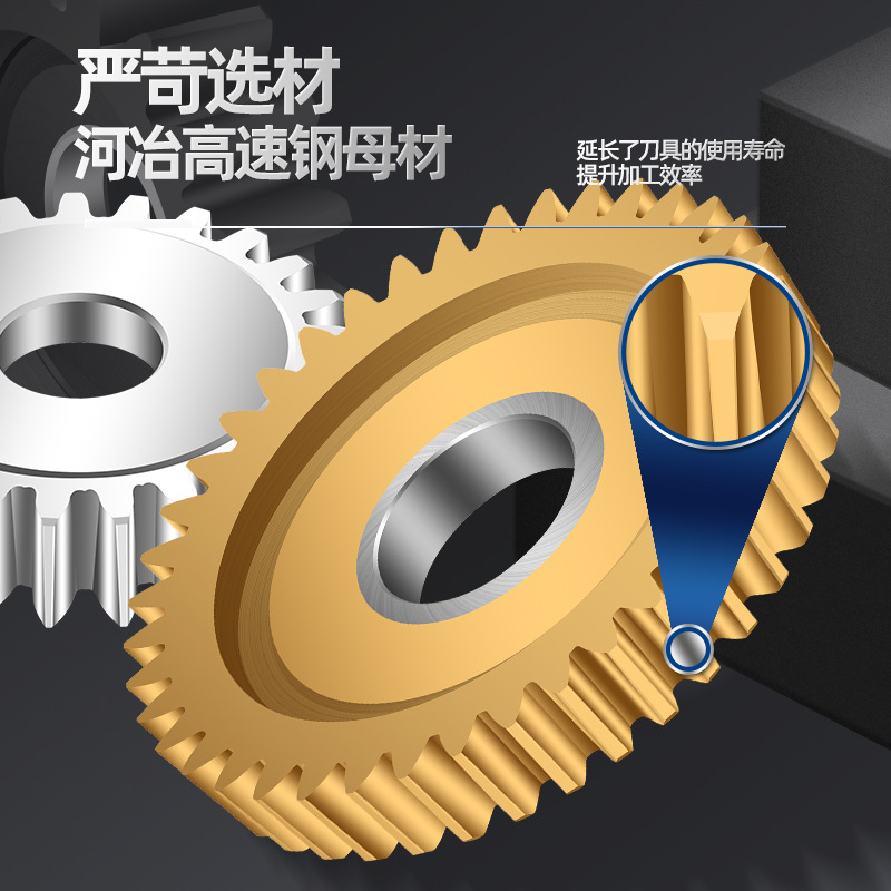 W6 disc straight gear shaping tool 6542 material, diameter 100, disc type 125, pressure Angle 20 degrees, accuracy Grade A, M1, M10 details Picture