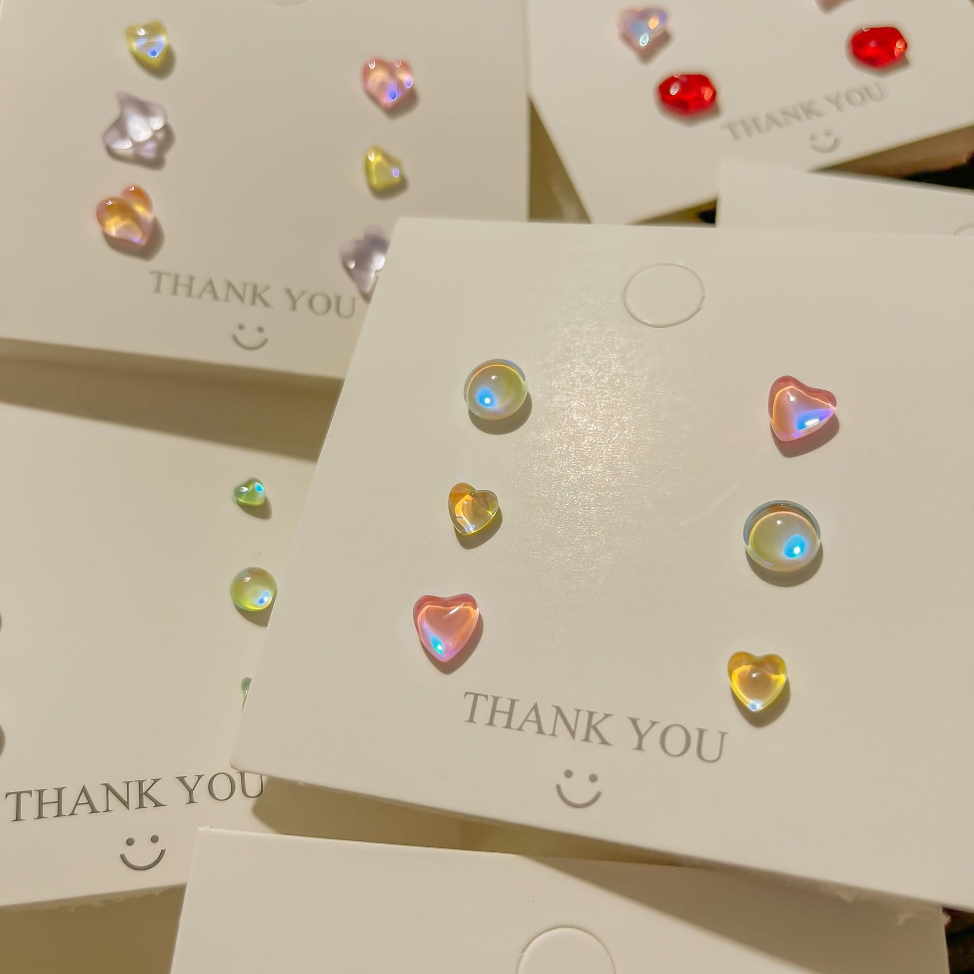 Super dazzling and colorful laser heart-shaped stud earrings, cute and simple for daily use, versatile ear bone stud earrings, new heart-shaped earrings for women details Picture