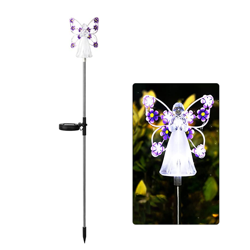 Solar-powered Angel Garden light, outdoor waterproof lawn pole light, LED villa courtyard decorative landscape light Item Picture