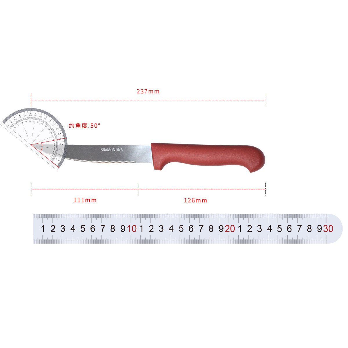 Yangjiang factory direct sales stainless steel steak knives, mixed color fat handle meat cutters, foreign trade knives for steak details Picture