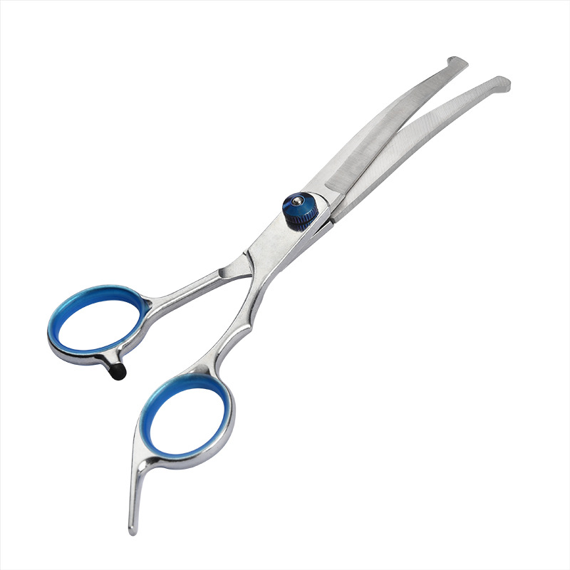 Pet scissors, grooming tool set, professional hair trimming scissors, dog hair bending scissors, dog teddy hair trimming scissors Item Picture