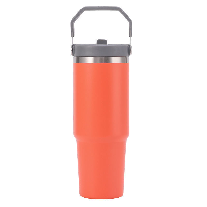 Customized 30oz portable car cup with handle, stainless steel insulated cup, large-capacity ice cup, portable car water cup Item Picture
