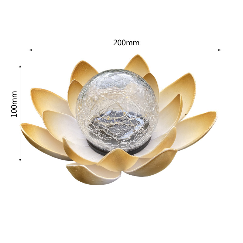 New solar garden lamps, outdoor solar lamps, solar lotus lamps, and garden crack decorative lamps Item Picture