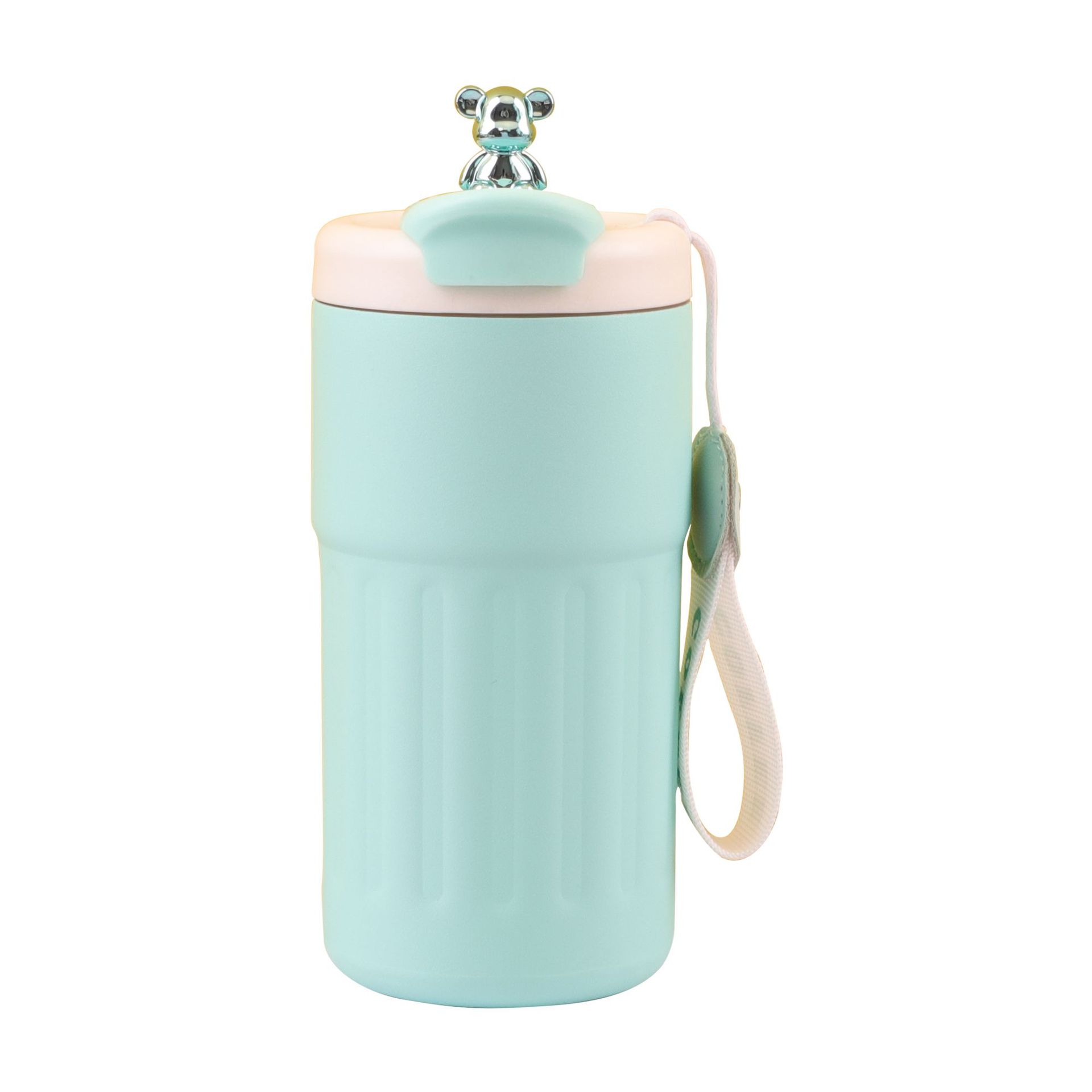 Popular cartoon bear 316 stainless steel insulated coffee cup, smart temperature display, portable insulated cup, student cup Item Picture