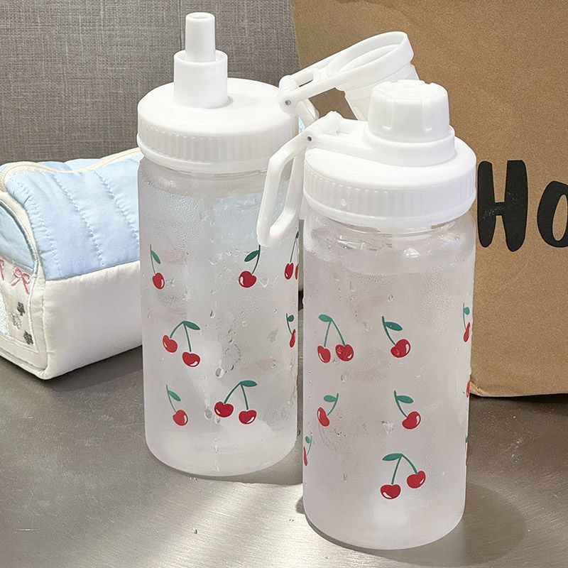 The same style of Cherry puppy water cup and coffee double-drinking cup as Xiaohongshu, portable, heat-resistant, fresh and high appearance level cup for children Application Scenario