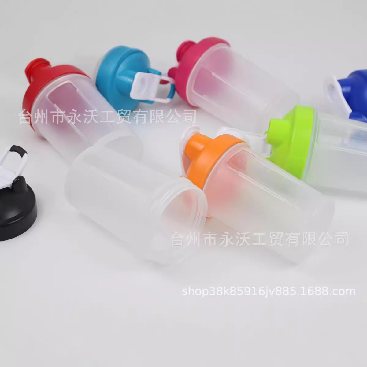 Hand-held 450ml single-layer shaker cup, sports and fitness protein powder milkshake cup, printed LOGO advertising gift water cup details Picture