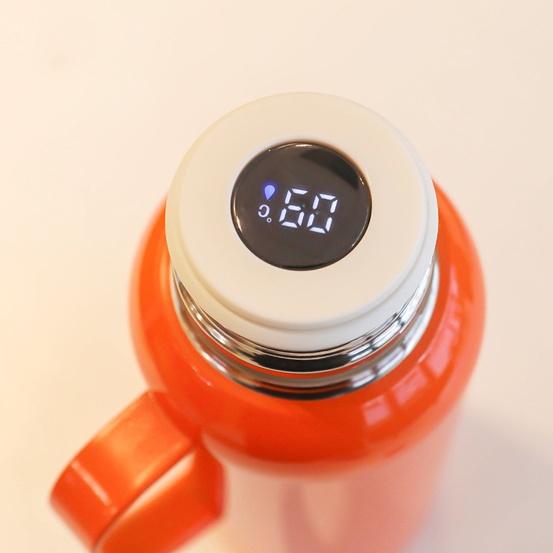 The new insulated cup and water bottle are cute and suitable for outdoor tea brewing. It features an intelligent temperature display and is made of stainless steel. It is also a portable tea brewing cup details Picture