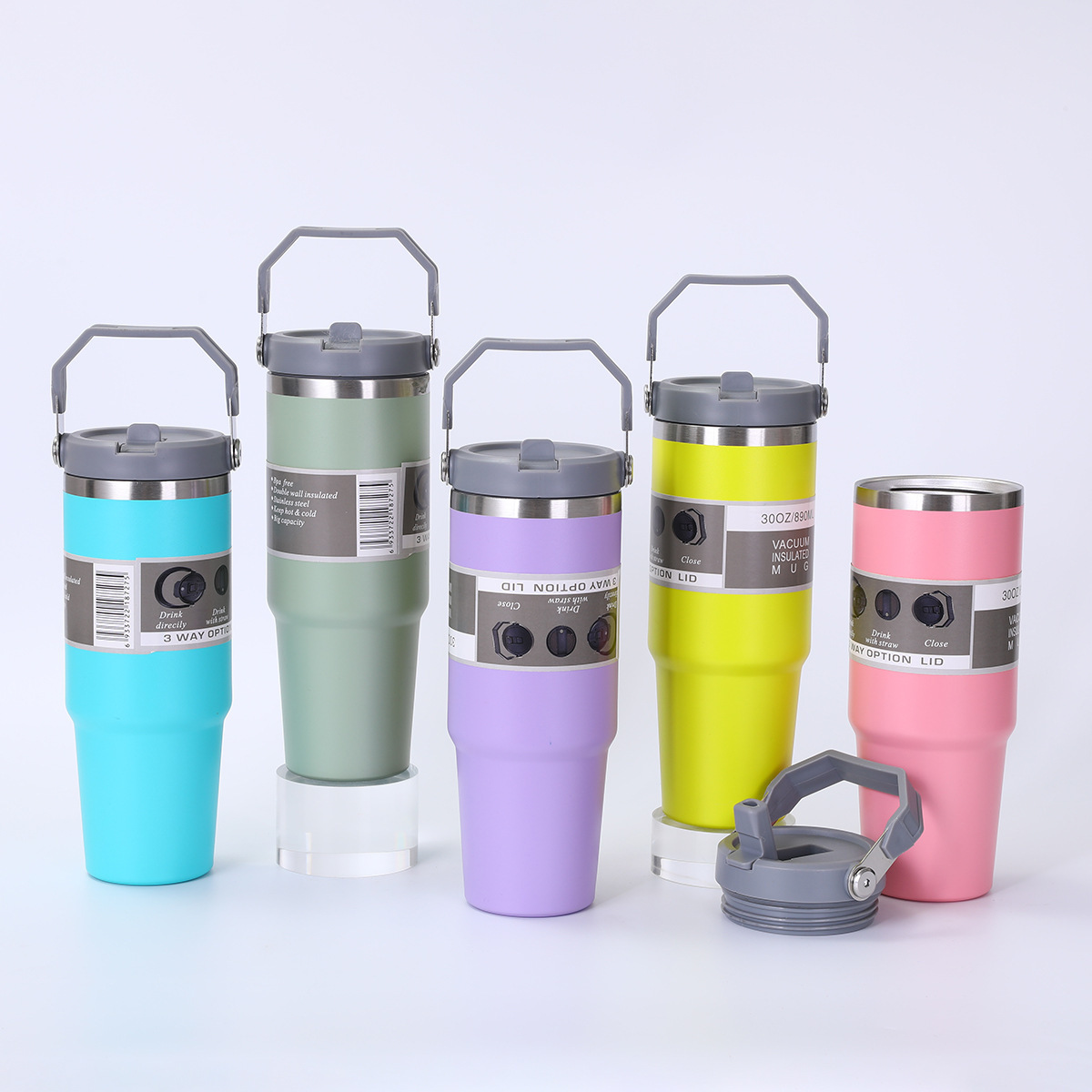 Cross-border 30oz stainless steel hand-held cup, large-capacity car cup, insulated cup, cold preservation ice cup, portable hand-held cup details Picture