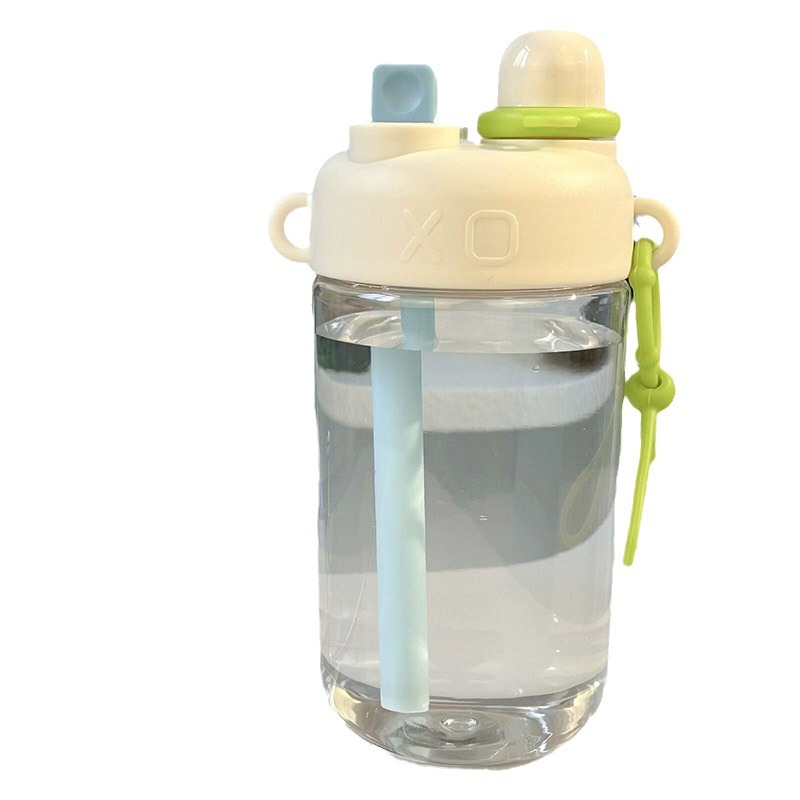 New ins style solid color wholesale water cup for boys and girls, portable large-capacity double-drinking plastic cup Item Picture