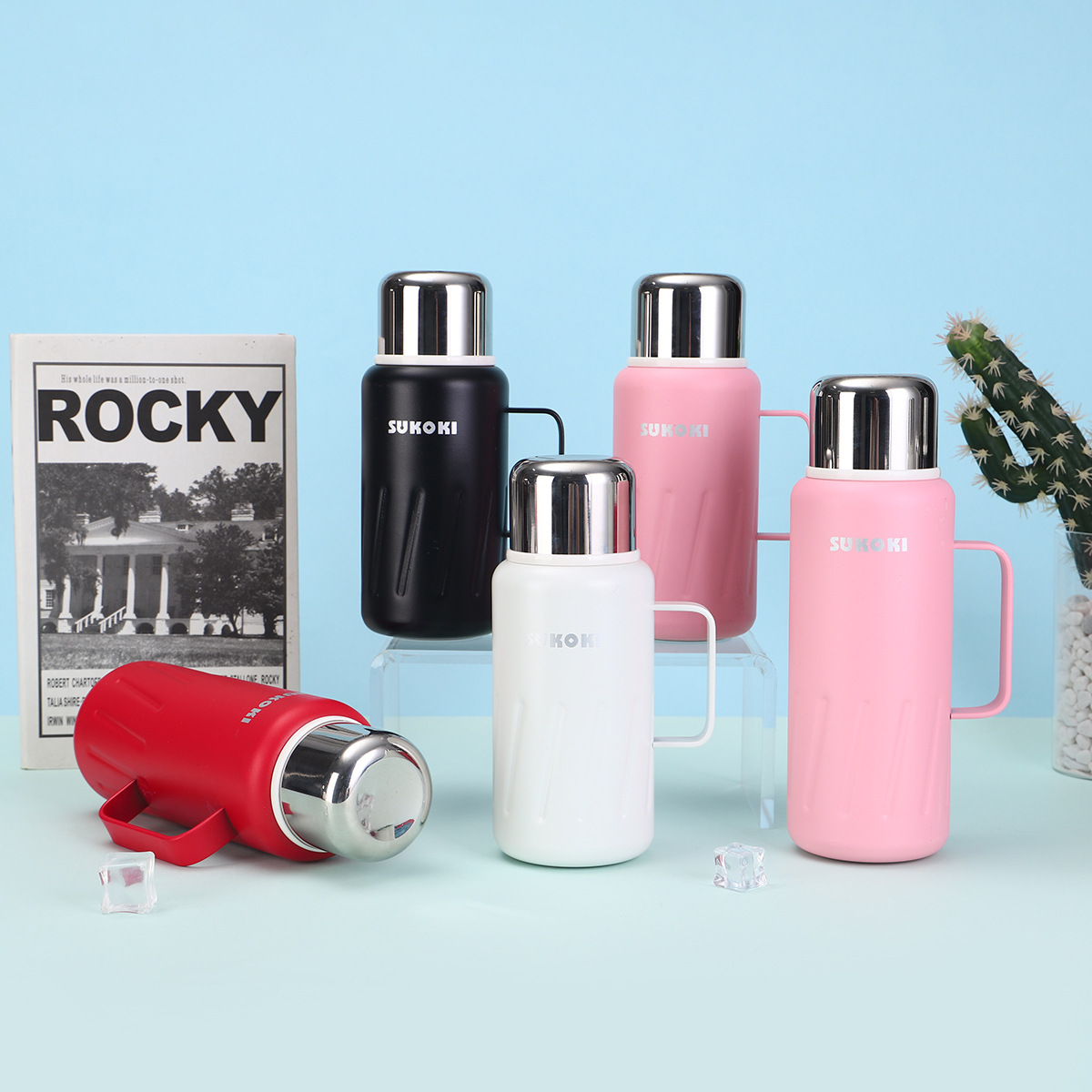 New 316 stainless steel handle teapot, large-capacity outdoor portable insulated cup, high appearance level, multi-color direct drinking cup Specification drawing
