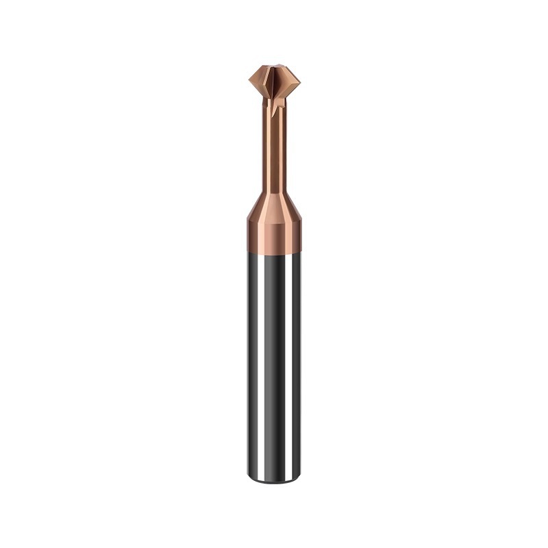 90-degree upper and lower chamfering knife tungsten steel carbide coated milling cutter, front and back double-sided inner hole chamfering drill bit Item Picture