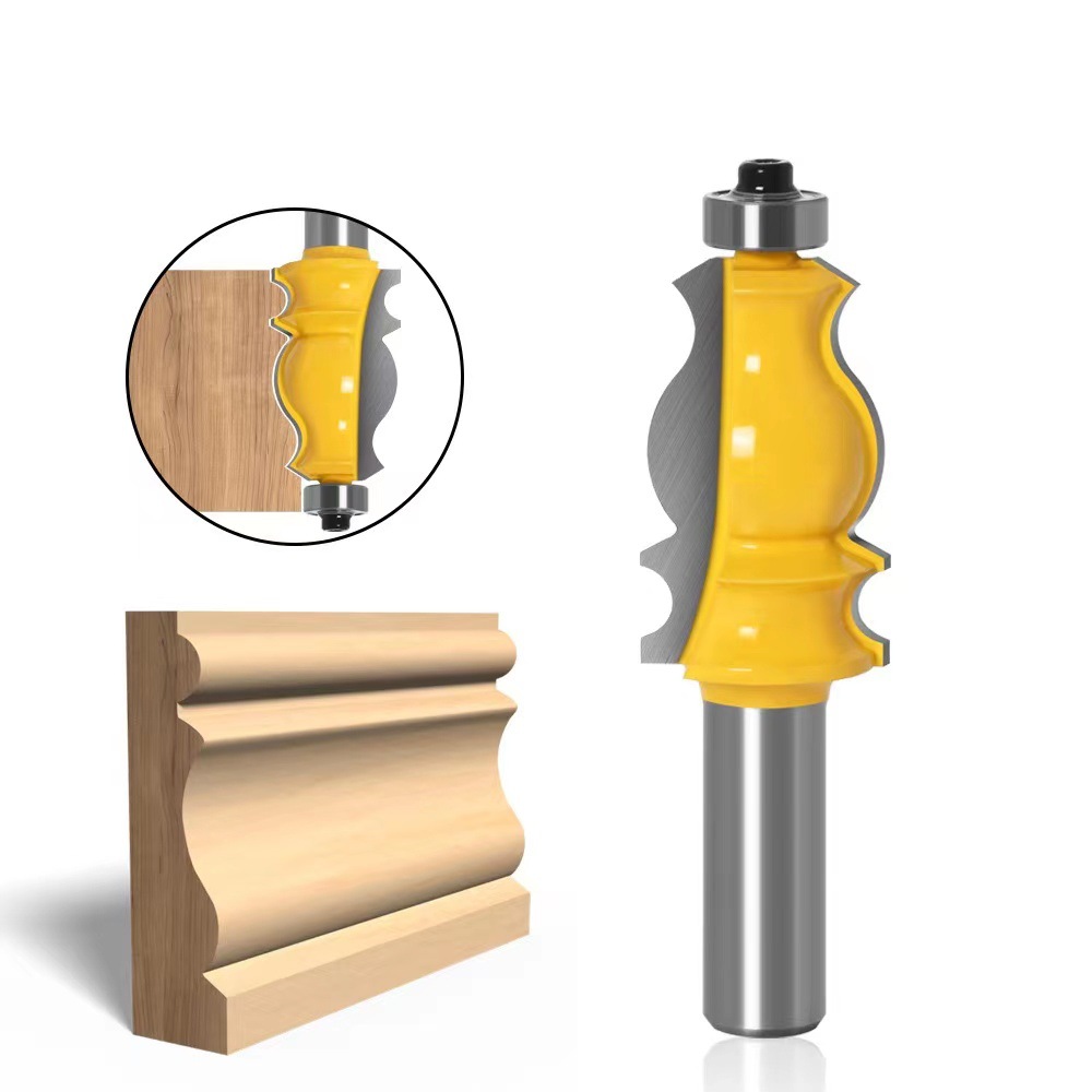 1/2 handle fish-tail handle hard alloy woodworking edge trimming woodworking milling cutter, yellow paint engraving line cutter Specification drawing