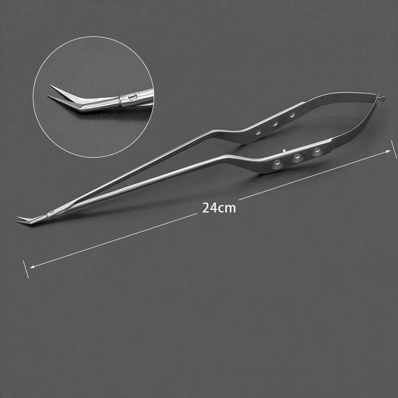 Stainless steel gun-shaped shears, micro-shears, titanium alloy straight head and curved head gun-shaped brain shears, surgical and neurosurgical instruments undefined
