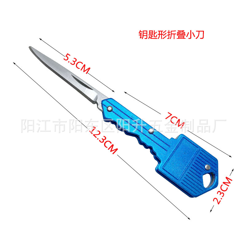 Factory direct sales of mini portable folding express delivery knife with stainless steel and aluminum handle, lightweight fruit knife full figure