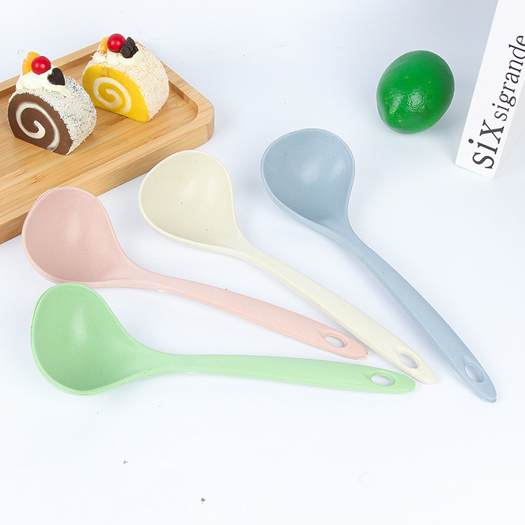 Wheat straw can be used to hold porridge. Hanging tableware, soup spoons, plastic long-handled spoons, hot pot spoons, deep-tipped spoons, and long spoons for porridge Specification drawing
