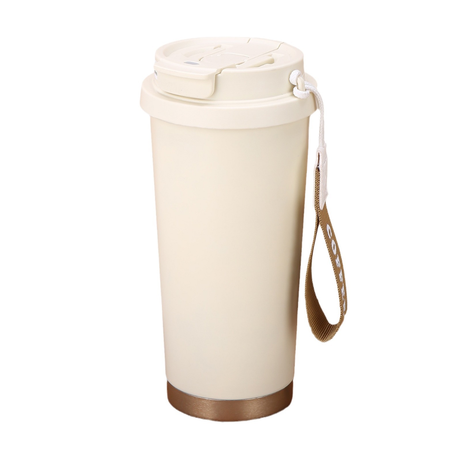 Lily of the bell insulated cup, creative 316 stainless steel coffee cup, high appearance level, convenient straw cup, large-capacity portable water cup Item Picture