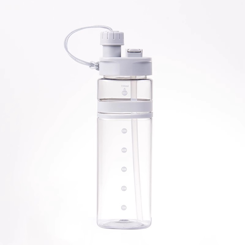 Large-capacity sports water cup with straw, high appearance level fitness water bottle, outdoor portable, summer heat-resistant water bottle Item Picture