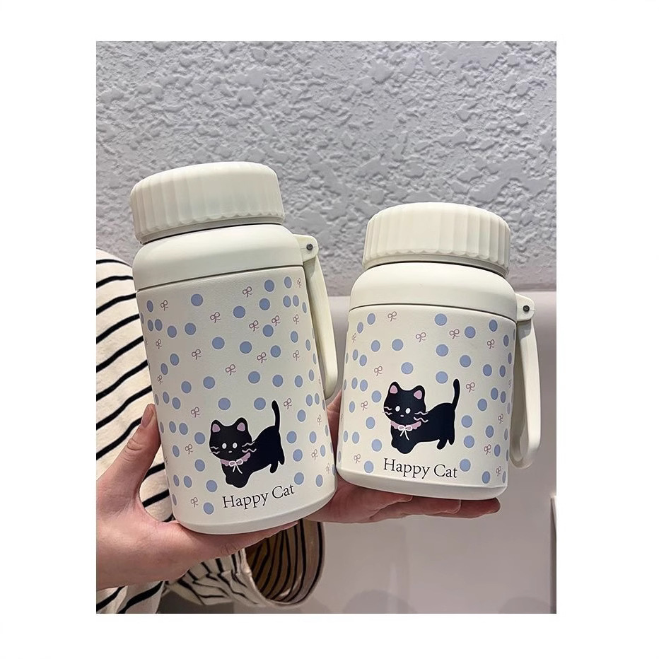 Large-capacity insulated cup for girls, high appearance level 2024 new model 304 stainless steel straw cup, portable student water cup Specification drawing
