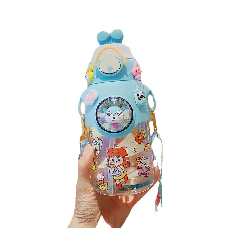 Cross-border new summer products: High appearance level, cute rabbit straw cup, cartoon outdoor sports, large capacity water cup Item Picture