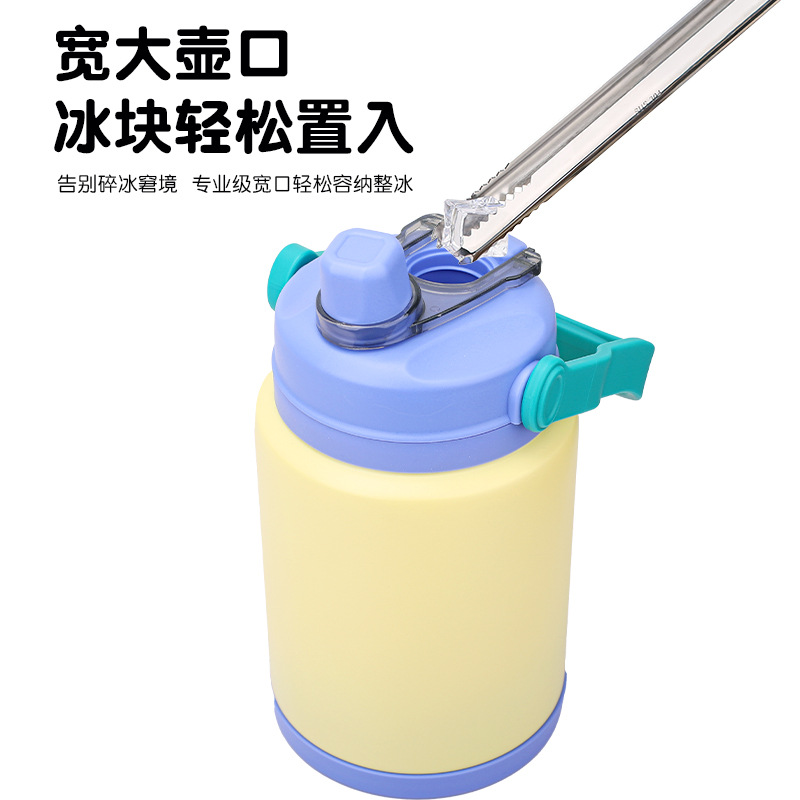High-appearation-level insulated cups and flasks, large-capacity 304 outdoor travel ton-ton buckets, portable multi-functional cold and heat preservation Item Picture