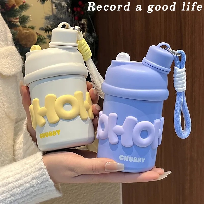 316 portable class cup, new Instagram women's Internet celebrity Korean version double-drinking cup, insulated cup, student stainless steel, simple style Application Scenario