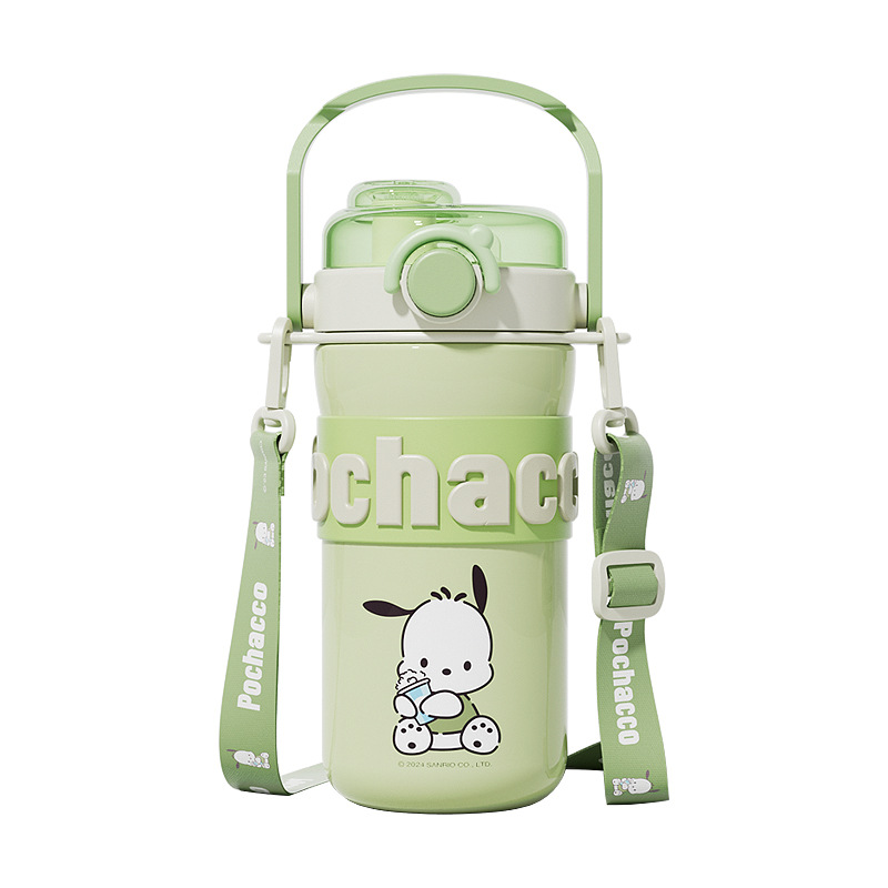Sanrio Kuromi Cute Water Cup for Girls, large capacity double drinking cup, high appearance level, summer, portable Item Picture