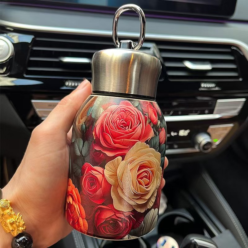 Simple and fashionable insulated cup, 304 stainless steel inner liner insulated pot, mini portable Little fat Ding water cup, direct supply from the manufacturer Specification drawing