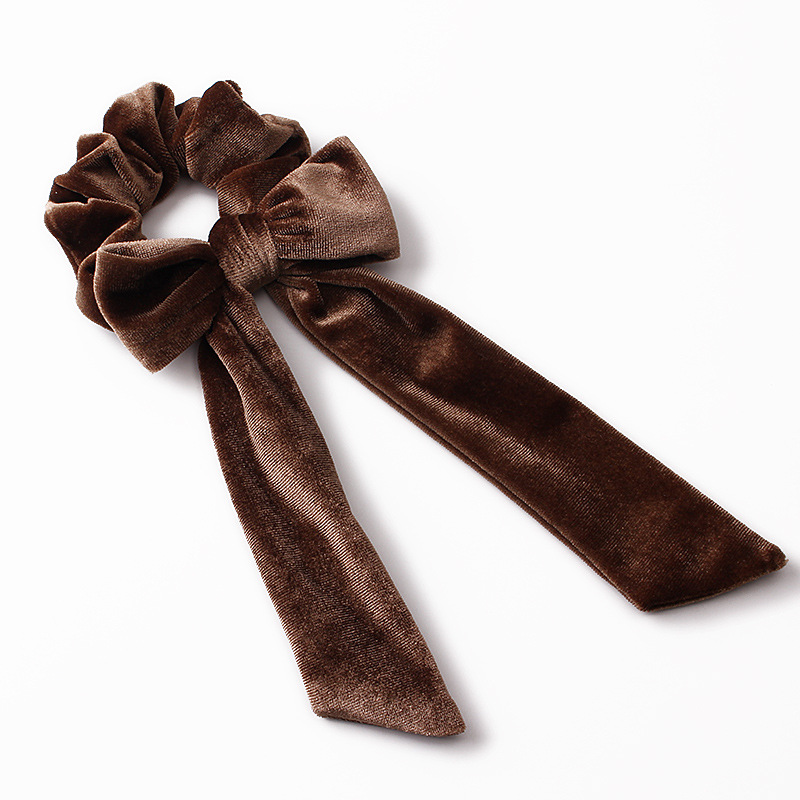 Qiyue Ribbon Bow Tie, velvet bow tie, fashionable and versatile ladies' hair tie, 30-color headpiece Item Picture